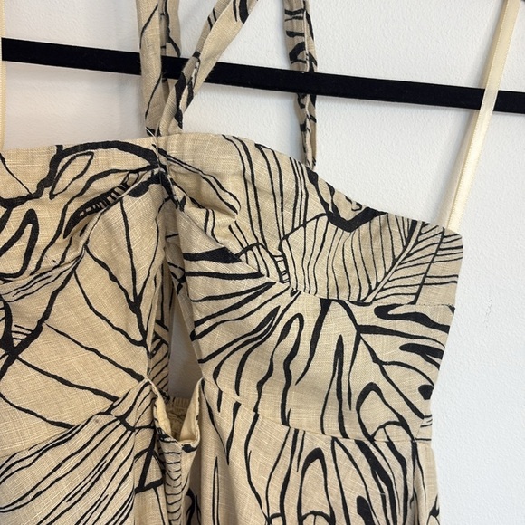 Dish Malta Palm Linen Halter Maxi Dress - Picture 7 of 12